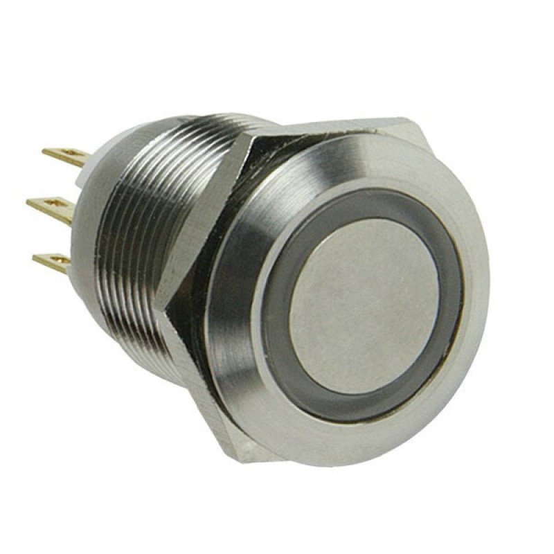 Lamptron pulsador antivandálico / interruptor 16mm - Silverline - azul