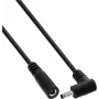 InLine® cable de extensión DC, conector macho acodado, 3,5 x 1,35 mm, negro, 0,2 m