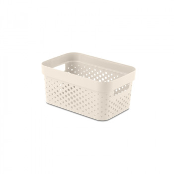 Caja Curver Infinity Recycled 4,5 l, 27x19x12 cm, blanco (Oasis White)