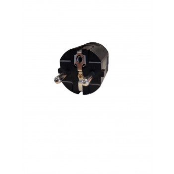 Mercodan conector macho Schuko 16A negro