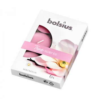 Bolsius True Scents velas de té perfumadas, magnolia, 6 uds.