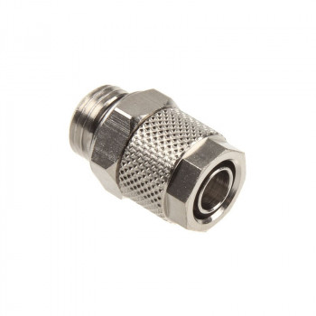 Conector recto Innovatek G1/4 pulgadas hembra a 10/8 mm - plateado