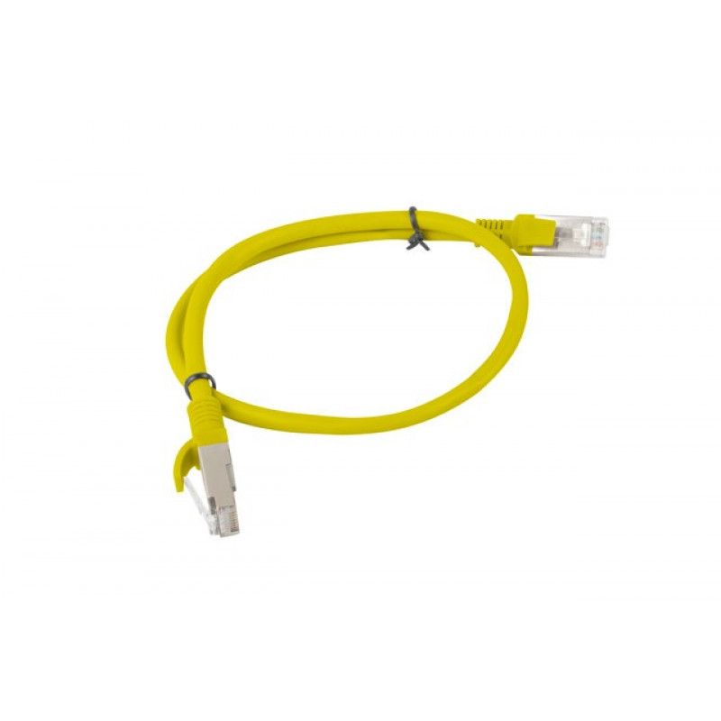 Cable de red Cat6 U/UTP RJ45 Lanberg, 0,5 m, amarillo