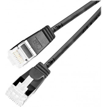Cable de red Slim Cat6a U/FTP RJ45 Wirewin, 3 m, negro