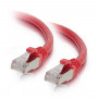 Mercodan Cat6a S/FTP cable de conexión RJ45, 15 m, rojo