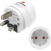 Adaptador de viaje Hama tipo G, 3 polos, para Inglaterra, Commonwealth y UK