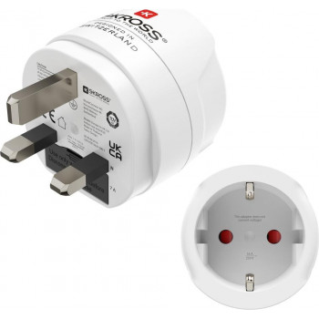 Adaptador de viaje Hama tipo G, 3 polos, para Inglaterra, Commonwealth y UK