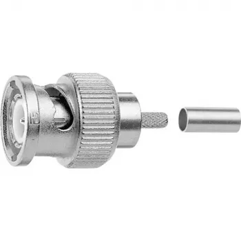 Conector macho de cable BNC por crimpado Telegärtner G40 (1.2/4.9), 75 Ohm, Professional, A0207, 5 unidades (J01002A0010)