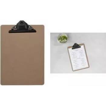 EUROPEL pinza portamenús, DIN A4 horizontal, MDF natural, esquinas redondeadas, 1 ud.