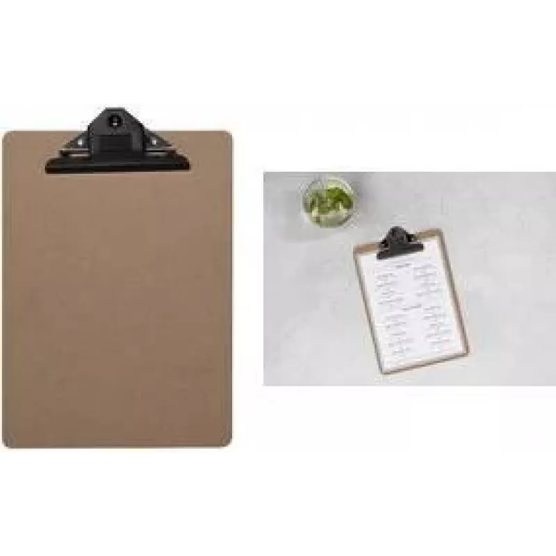 EUROPEL pinza portamenús, DIN A4 horizontal, MDF natural, esquinas redondeadas, 1 ud.