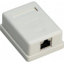 Goobay toma de conexión RJ45 de 1 puerto, CAT 6, STP - apantallada