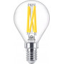 Philips Bombilla LED classic WarmGlow 60W E14, gota, transparente, regulable