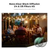 Juego de filtros K&F Concept 2 en 1 Black Diffusion 1/4 y 1/8, 67 mm (SKU.1714V1)