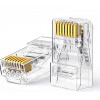 UGREEN conector modular Cat6 RJ45 (50 uds.) – transparente con contactos dorados