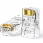 UGREEN conector modular Cat6 RJ45 (50 uds.) – transparente con contactos dorados