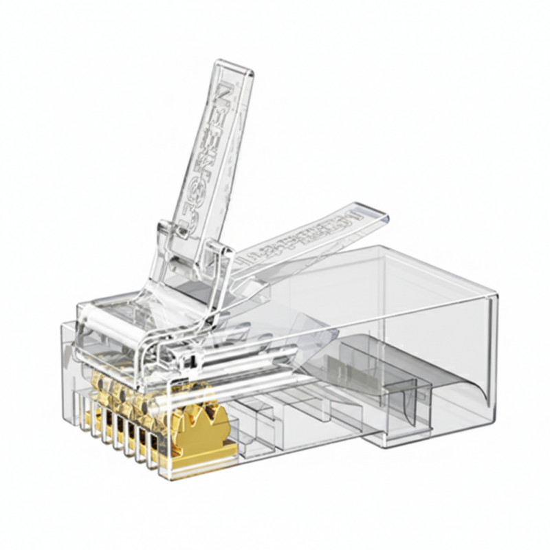 UGREEN conector modular Cat6 RJ45 (50 uds.) – transparente con contactos dorados