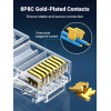 UGREEN conector modular Cat6 RJ45 (50 uds.) – transparente con contactos dorados