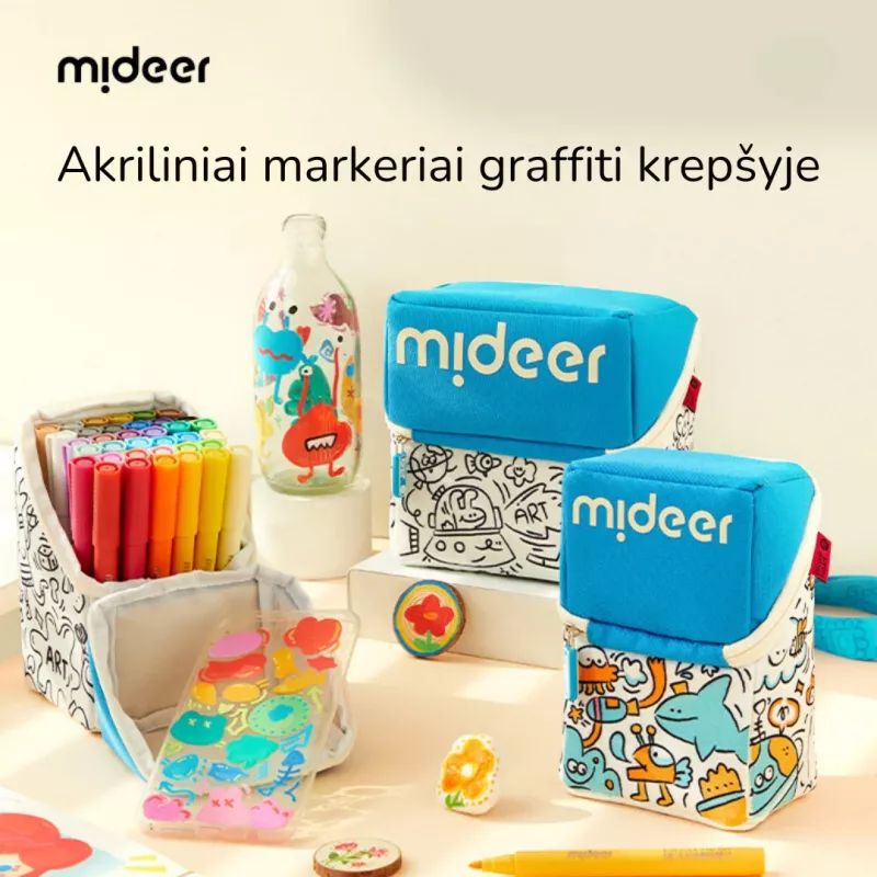 Mideer rotuladores acrílicos en estuche, 36 colores