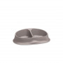 Stefanplast comedero doble Chic 0,25+0,25L 27x17,5x7,2cm gris claro