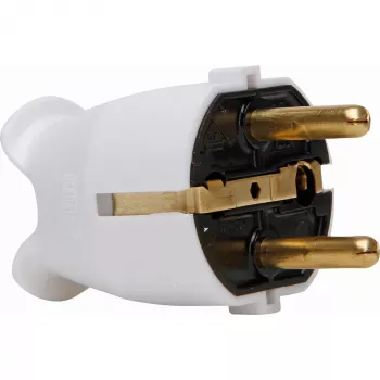 Kopp conector macho de seguridad de plástico, para 3x1,5mm², blanco ártico