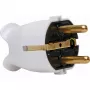Kopp conector macho de seguridad de plástico, para 3x1,5mm², blanco ártico
