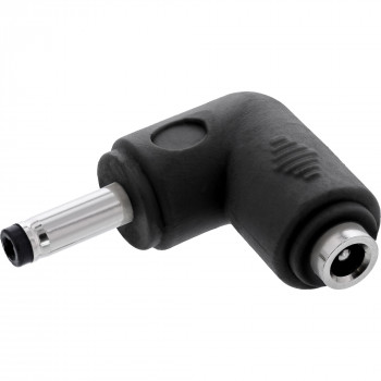 InLine® adaptador DC, 4,0 x 1,7 mm, conector macho/hembra, en ángulo, negro