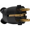 Kopp conector macho de seguridad de plástico, para 3x1,5mm², negro