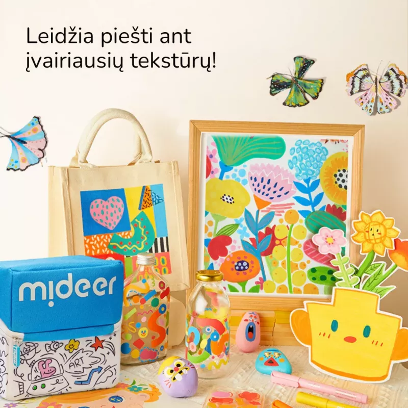 Mideer rotuladores acrílicos en estuche, 24 colores