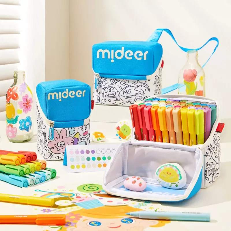 Mideer rotuladores acrílicos en estuche, 24 colores