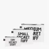 LOQI SNASK set de bolsas – Transparent Secret and Classified (3 uds.)