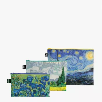 Set de bolsas LOQI Vincent Van Gogh – Starry Night, Wheatfield, Irises (3 uds.)