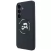 Funda Karl Lagerfeld Silicon Karl&Choupette Heads MagSafe para Samsung Galaxy S26 FE negra