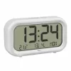 Despertador de cuarzo TFA Dostmann 60.2052.02 blanco 2 alarmas pantalla grande, tono de alarma extra fuerte