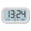 Despertador de cuarzo TFA Dostmann 60.2052.02 blanco 2 alarmas pantalla grande, tono de alarma extra fuerte