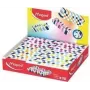 Goma de borrar de plástico Maped, multicolor a cuadros, sin ftalatos ni PVC, expositor de 20 (123501)