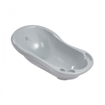 Bañera para bebé Keeeper 84 cm con tapón Maria Stars 84x49x29 cm gris