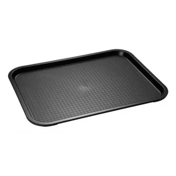 Bandeja de comida rápida APS 350 x 270 mm, altura 20 mm, polipropileno, negro (531)