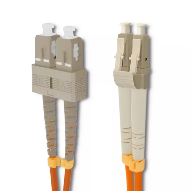 Cable de conexión de fibra óptica Qoltec SC/UPC – LC/UPC, multimodo 50/125 OM2, dúplex, 3 m