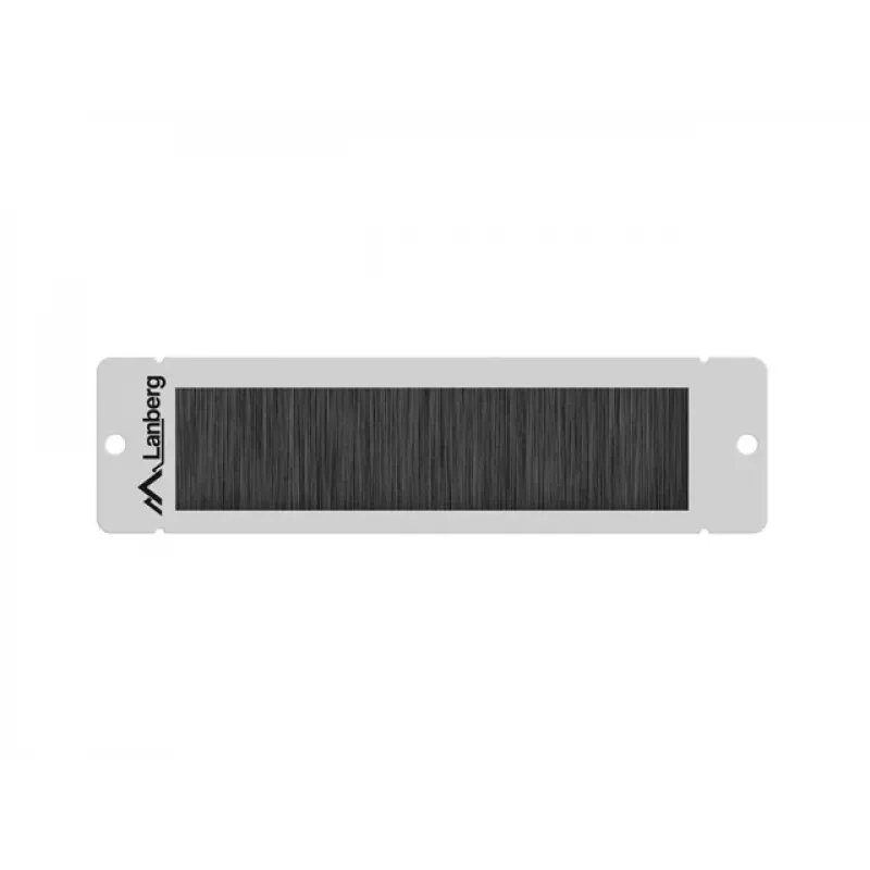 Lanberg Panel de cepillo para armario rack de 10 pulgadas, gris (AK-1104-S)