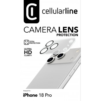 Cellularline protector de objetivo de cámara para iPhone 18 Pro, transparente