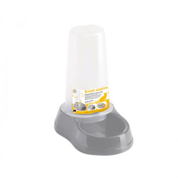 Stefanplast comedero/bebedero Break Reserve 0,65L 18,5x12x20cm gris