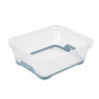 Keeeper Jonas mini cesta A6 con antideslizante, 20x16x7 cm, transparente/azul