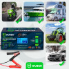 Wuber W14018 cargador de batería de coche con microprocesador, 10 A, 6-150 Ah, 2-24 V