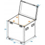 Roadinger Maleta universal de gira, 60 cm, con ruedas, profesional (30126416)