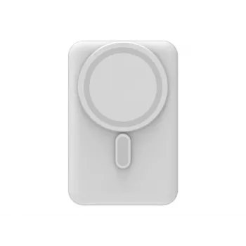 mophie Essentials Batería externa inalámbrica magnética 10K con soporte, blanco (401118084)