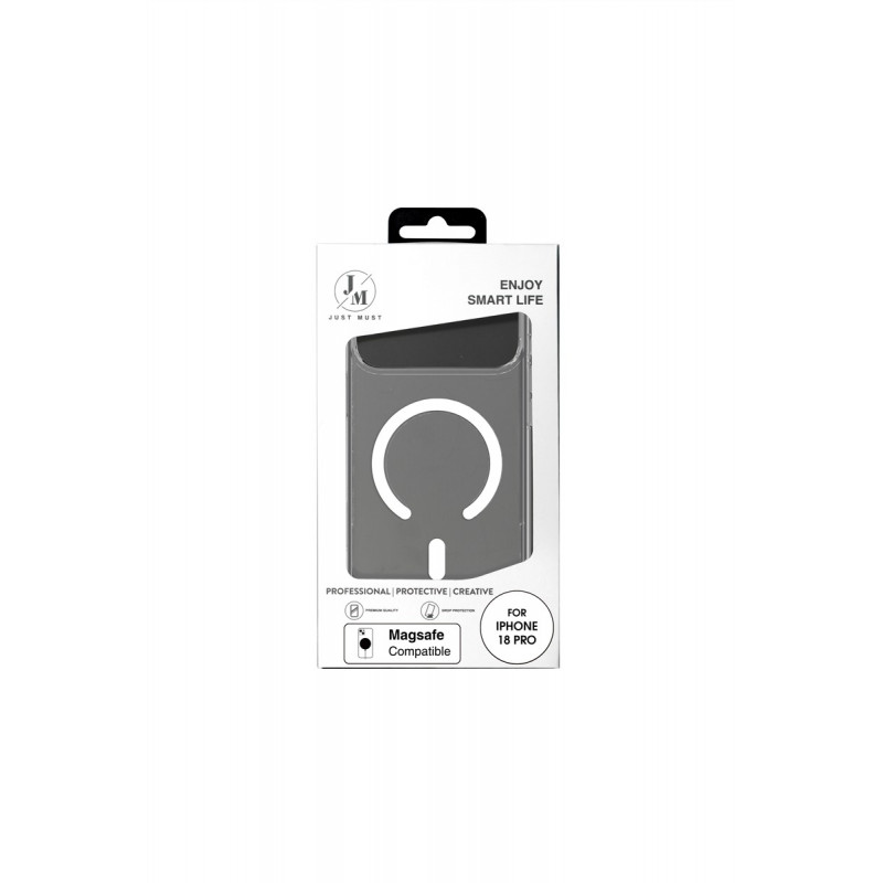 Just Must MagSafe Crystal I funda para iPhone 18 Pro, transparente