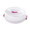 metaltex Fiambrera para tartas, altura ajustable, 300 mm, blanco/transparente