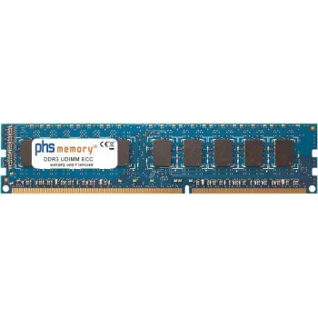 PHS-Memory 8GB DDR3 1600MHz ECC UDIMM Memoria basada en Hynix HMT41GU7AFR8A-PB, PC3L-12800E, 1,35 V (SP258938)
