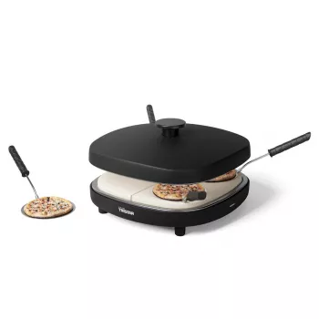 Tristar PZ-9174 Máquina para hacer pizza con carcasa Cool-Touch, revestimiento antiadherente, luz de control