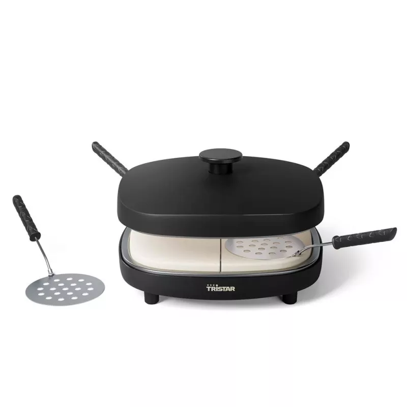 Tristar PZ-9174 Máquina para hacer pizza con carcasa Cool-Touch, revestimiento antiadherente, luz de control